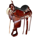 HILASON Western Horse Saddle American Leather Flex Tree Trail & Pleasure Dark Brown | for Horses