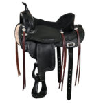 HILASON Western Horse Saddle American Leather Flex Tree Trail & Pleasure Black | for Horses