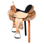 HILASON Flex Tree Western Horse Saddle American Leather Trail Barrel Racing | for Horses