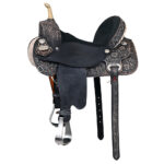 HILASON Flex Tree Western Horse Saddle American Leather Trail Barrel | for Horses