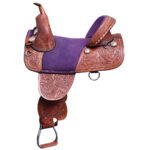 HILASON Western American Leather Trail Barrel Racing Horse Saddle | Treeless for Horses