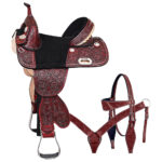 HILASON Western Horse Child Saddle Treeless American Leather Barrel | for Horses