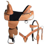 HILASON Western Horse Saddle Treeless American Leather Trail Barrel Tack | for Horses