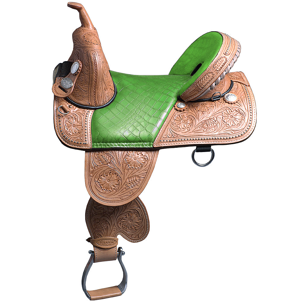 113381-z_c13c7bee-0047-4d53-bfb2-3d0062cf78d6.jpg HILASON Western Horse Treeless Trail Barrel Racing American Leather Saddle | for Horses - Image 1