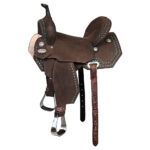 17 In Hilason Flex Tree Western Horse Saddle American Leather Barrel Trail