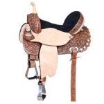 HILASON Western Horse Saddle American Leather Treeless Trail Barrel | for Horses