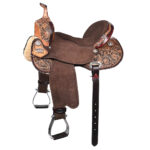 HILASON Western Horse Flex Tree Barrel Trail in American Leather Saddle Brown | for Horses