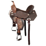 HILASON Western Horse Flex Tree Barrel Trail in American Leather Saddle Brown | for Horses