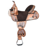 HILASON Western Horse Treeless Trail Saddle Genuine American Leather Tan l | for Horses