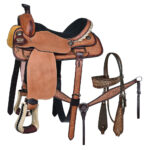HILASON Western Horse Ranch Roping American Leather Saddle Brown