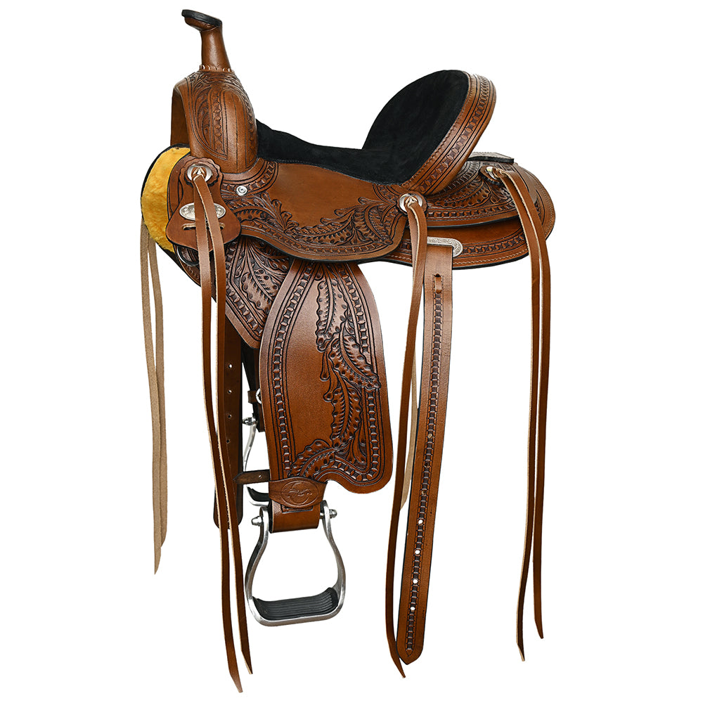 152322-z.jpg COMFYTACK Horse Barrel Racing Trail Pleasure American Leather Saddle Brown - Image 1