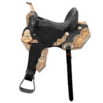 HILASON Flex Tree Western Horse Saddle American Leather Trail Barrel | for Horses Quilted