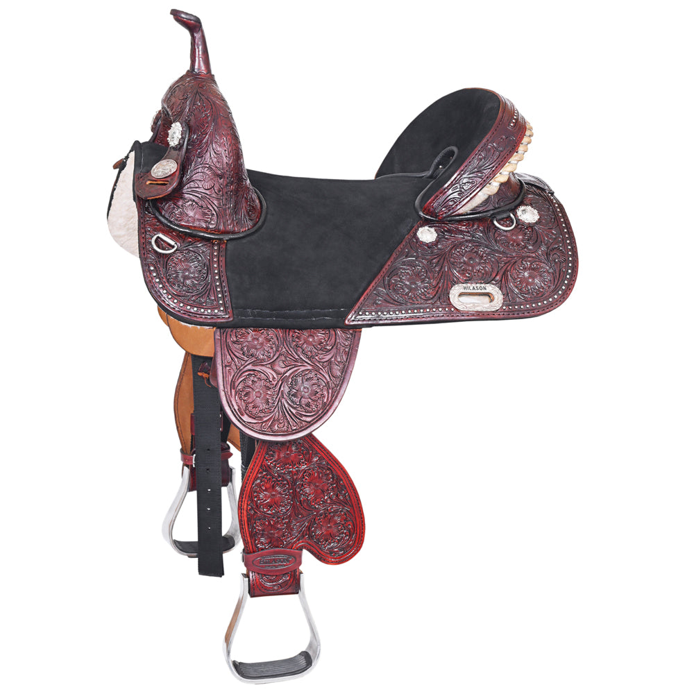 78068-Y_d547efae-4933-4145-93a0-932c831b1b69.jpg HILASON Western Horse Saddle Treeless Trail Barrel Leather | for Horses - Image 1