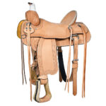 HILASON Western Horse Saddle American Leather Ranch Roping | Hand Tooled Wade & For Horses