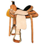 HILASON Western Horse Saddle American Leather Basketweave Ranch Roping Cowboy | Hand Tooled Wade & For Horses
