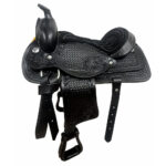 Comfytack Western Kids Youth Children Miniature Pony Saddle Leather Black